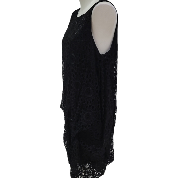 Etre size 12 black lace mini dress or long top - Picture 3 of 8